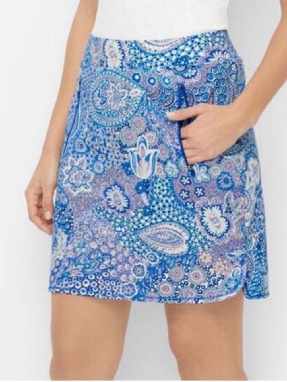 TALBOTS -PAISLEY T BY TALBOTS SKORT